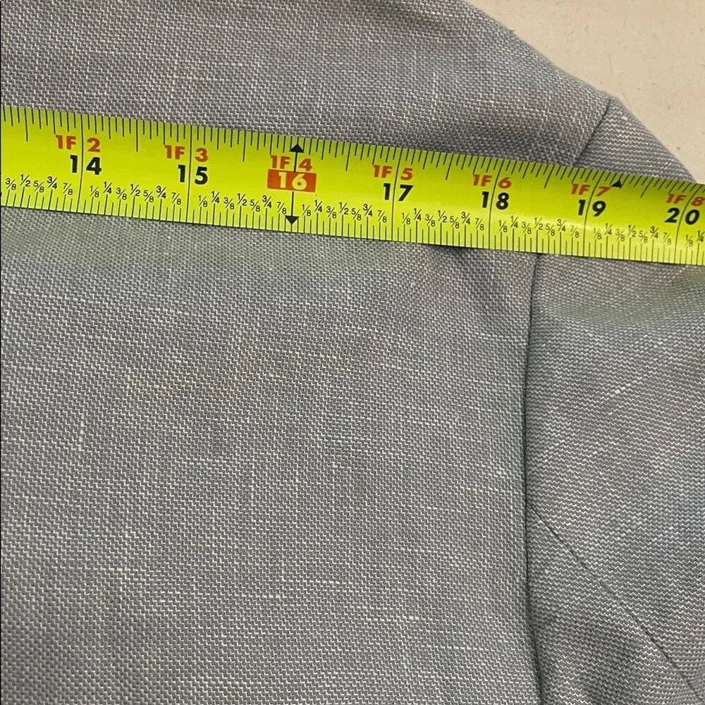 J. Crew Thompson Light Blue Linen Blend Blazer Mens Size 44 Unstructured K8590